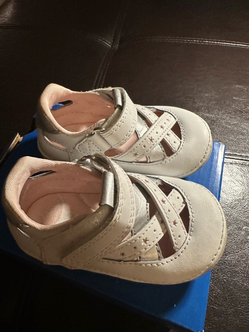 Stride Rite White Baby Walker Sandals